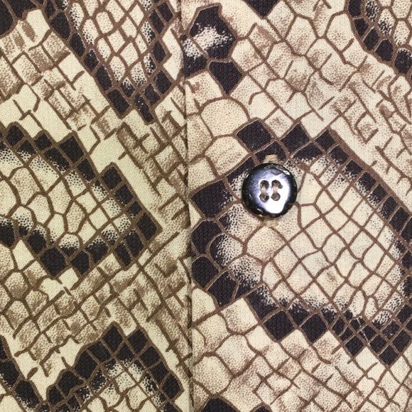 EQUIPMENT Snake Print SILK Button Down Blouse S - Picture 6 of 7